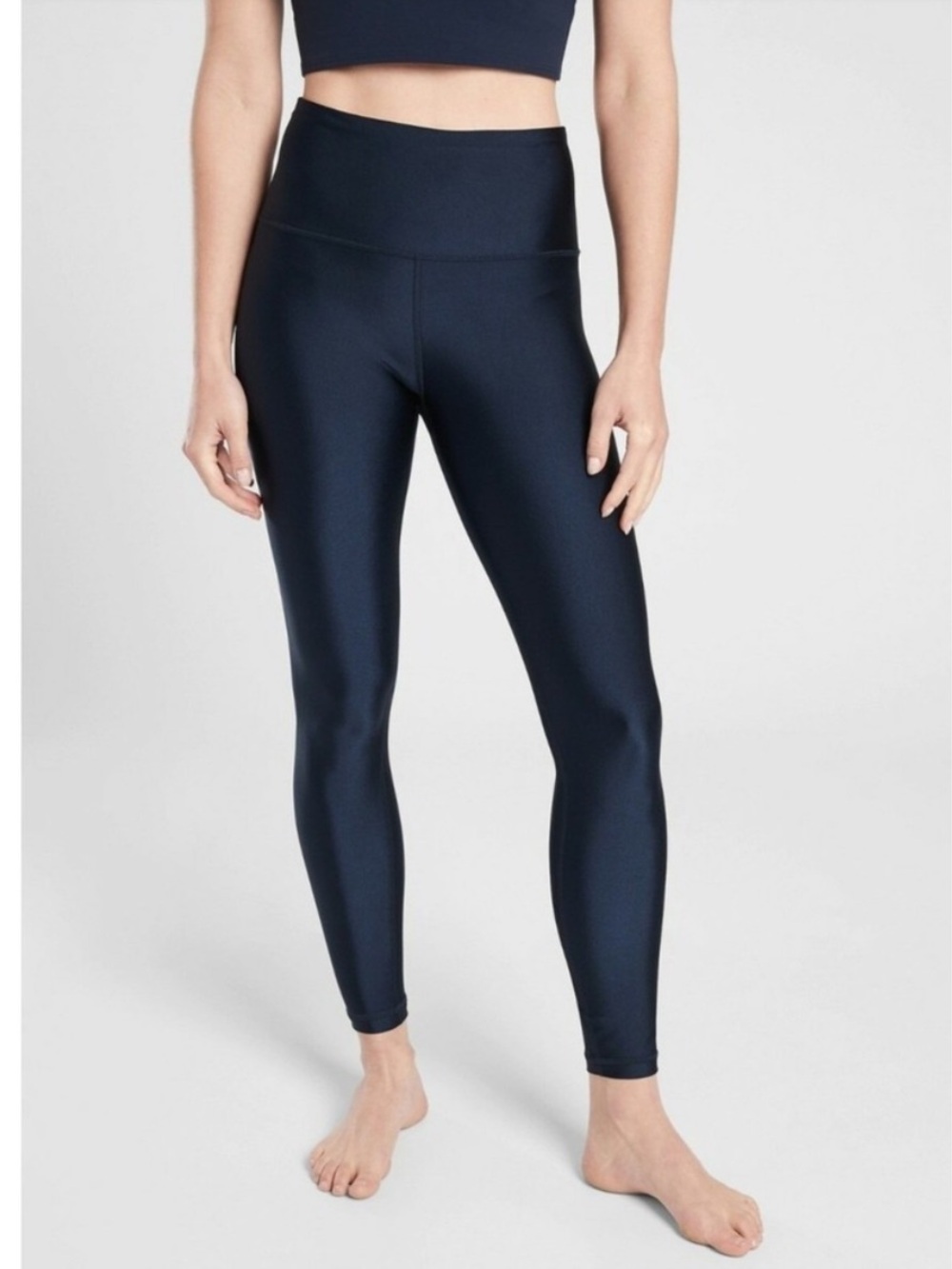 Athleta Elation Shine Tight Leggings Dark Blue Women’s Size Medium